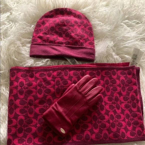 Signature Coach, hat, scarf and leather glove set. - Picture 2 of 7